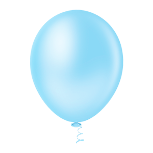 BALAO 05 REDONDO LISO AZUL CLARO C/50 - KIN FESTAS