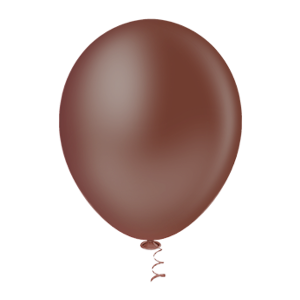 BALAO 05 REDONDO LISO MARROM C/50 - KIN FESTAS