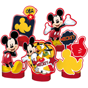 DECORACAO DE MESA MICKEY CLASSICO C/5 REGINA