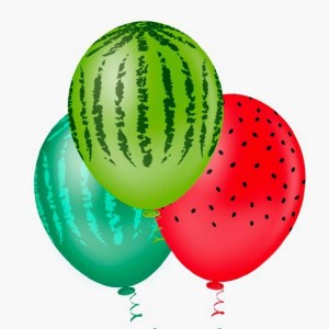 BALÃO 10 C/25 DECORAÇAO MELANCIA SORTIDA PIC PIC