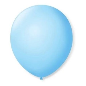 BALÃO LISO REDONDO 16 - AZUL CLARO C/12