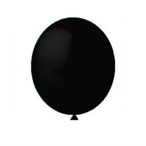 BALÃO LISO REDONDO 16 - PRETO C/12