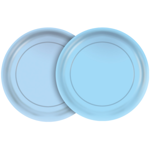 PRATO 18CM FESTA COLORS AZUL BEBE  COM 8 REGINA