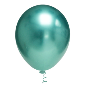 BALAO 05 LATEX PLATINO REDONDO VERDE C/25 - KIN FESTAS