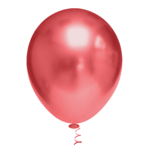 BALAO 05 LATEX PLATINO REDONDO VERMELHO C/25 - KIN FESTAS
