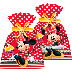 SACOLA PLASTICA RED MINNIE  REGINA