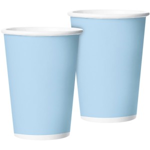 COPO PAPEL 180ML FESTA COLORS AZUL BEBE  COM 8 REGINA