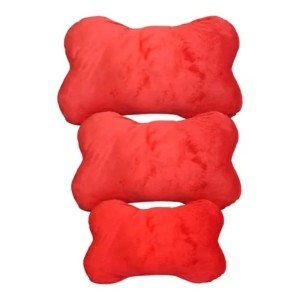 KIT COM 3 TRAVESSEIROS VERMELHO PARA CÃES E GATOS