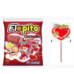 PIRULITO CORACAO VERMELHO 500G REF:09534 FLORESTAL