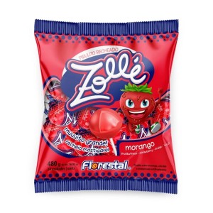 PIRULITO ZOLLE MORANGO 480G REF.82216 FLORESTAL