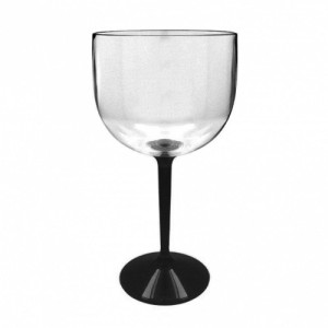 TAÇA GIN CRISTAL COM BASE  PRETA KIN FESTAS