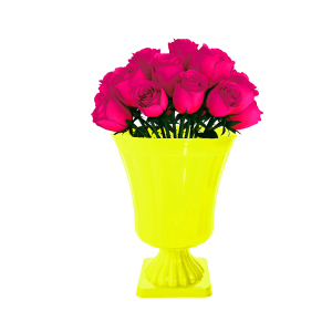 VASO DECORATIVO GREGO AMARELO NEON - ROFIDA