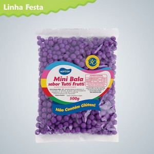 MINI BALA TUTTI FRUTTI ROXA 500G HORIZON