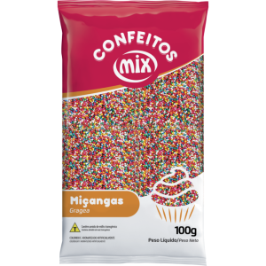 CONFEITO MIÇANGA 8 CORES 100G MIX